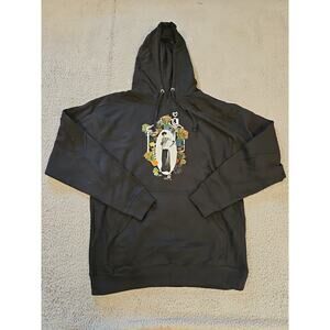 Harry Styles Love On Tour Hoodie LARGE Black Sweatshirt Floral RARE Official